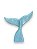 Enfeite Cauda de Baleia Azul Pastel 18 cm Decoração Náutica de Mesa - Imagem 2