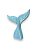 Enfeite Cauda de Baleia Azul Pastel 18 cm Decoração Náutica de Mesa - Imagem 4