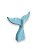 Enfeite Cauda de Baleia Azul Pastel 18 cm Decoração Náutica de Mesa - Imagem 3