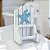 Porta Papel Higiênico Branco com Estrela Azul Pastel Decoração Náutica - Imagem 1