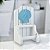 Porta Papel Higiênico Branco com Concha Azul Pastel Decoração Náutica - Imagem 1