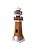 Farol Decorativo Branco em Madeira Concha Enfeite Náutico Praia - Imagem 4