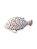 Enfeite Peixe Branco com Cauda Rosa em Resina 20x11x5 - Imagem 2
