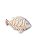 Enfeite Peixe Branco com Cauda Rosa em Resina 20x11x5 - Imagem 3