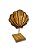 Enfeite Pedestal Concha Rústica Marrom em Madeira 24x17x9 - Imagem 3