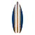 Enfeite Prancha de Parede Azul Marinho e Branca 50x18x2 - Imagem 2