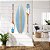 Kit Prancha + 2 Remos 100 cm Azul Pastel Decoração Náutica Praia - Imagem 1