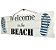 Placa Decorativa Náutica Welcome to the Beach Decoração Praiana - Imagem 2