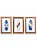Kit 3 Quadros Prancha Azul Marinho Decoração de Parede Casa de Praia - Imagem 3