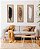 Kit 3 Quadros com Linho Folhas 100x35 cm Decoração de Parede - Imagem 3