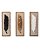 Kit 3 Quadros com Linho Folhas 100x35 cm Decoração de Parede - Imagem 2