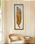 Quadro Folha Marrom com Linho 100x35 cm Decoração de parede - Imagem 1