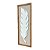 Quadro Folha Branco com Linho 100x35 cm Decoração de parede - Imagem 4