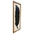 Quadro Folha Preto com Linho 100x35 cm Decoração de parede - Imagem 4