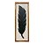 Quadro Folha Preto com Linho 100x35 cm Decoração de parede - Imagem 2