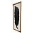 Quadro Folha Preto com Linho 100x35 cm Decoração de parede - Imagem 3