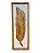 Kit 2 Quadros com Linho Folhas 100x35 cm Decoração de Parede - Imagem 3