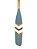 Remo Decorativo Azul Pastel com Branco 130 cm Decoração de Parede em madeira para Casa de Praia e Náutica - Imagem 3