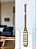 Remo Decorativo Marrom e Branco Listrinhas 130 cm Decoração Náutica Praia - Imagem 1