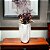 Vaso Decorativo Contemporâneo em Cerâmica Branco - Imagem 1