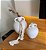 Vaso Decorativo com Alças Grande em Cerâmica Branco - Imagem 5
