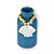 Vaso Decorativo Garrafa Azul Marinho com Colar de Concha Decoração Náutica Praia - Imagem 3