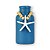 Vaso Decorativo Garrafa Azul Marinho com Colar de Estrela Decoração Náutica Praia - Imagem 2