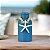 Vaso Decorativo Garrafa Azul Marinho com Colar de Estrela Decoração Náutica Praia - Imagem 1