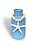 Vaso Decorativo Garrafa Azul Claro com Colar de Estrela - Imagem 1