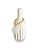 Vaso Decorativo Garrafa Riscada Off-White com Colar de Concha - Imagem 5