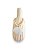 Vaso Decorativo Garrafa Riscada Off-White com Colar de Concha - Imagem 2