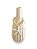 Vaso Decorativo Garrafa Riscada Off-White com Colar de Estrela - Imagem 3