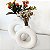 Conjunto Dois Vasos Decorativos Redondos Boho em Cerâmica Off-white - Imagem 2