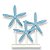 Enfeite Decorativo Pedestal Trio de Estrelas Azul em Resina - Imagem 1