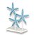 Enfeite Decorativo Pedestal Trio de Estrelas Azul em Resina - Imagem 2