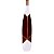 Remo Decorativo Vermelho com Ponta Branca 130cm em Madeira - Imagem 4