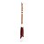 Remo Decorativo Vermelho com Ponta Branca 130cm em Madeira - Imagem 5
