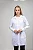 Jaleco Feminino Gabardine Acinturado Branco com detalhes em viés colorido - Imagem 3