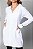 Jaleco Feminino Gabardine Acinturado Branco com detalhes em viés colorido - Imagem 7