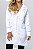 Jaleco Feminino Gabardine Acinturado Branco com detalhes em viés colorido - Imagem 8
