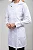 Jaleco Feminino Gabardine Acinturado Branco com detalhes em viés colorido - Imagem 10