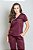 Scrub Feminino Sarja Vinho Com Viés Branco - Imagem 4