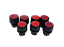 7 pçs Cabeçote Botão De Impulso Aro Preto Vermelho Bp2/03 Ace - Imagem 3
