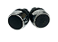 2 pçs Cabeçote Botão De Impulso Aro Cromado Preto Opaco B2/01 Ace - Imagem 1