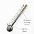 Bomba Mate de Inox chapinha Gravação de ouro 24k Cano Reto 21CM - Imagem 1