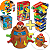 Kit 2 Brinquedo Infantil Barril Pirata + Tombou Perdeu Original Grande Jogo Interativo de Mesa Tabuleiro Educativo para Criança - Imagem 1