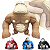 Brinquedo Indestrutível Macaco Boneco Grande Squish Apertar Estica - Imagem 1