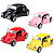 Kit 4 Carrinhos De Ferro Metal Fusca Clássico Miniatura Coleção Decoração Fricção - Imagem 3