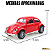 Kit 4 Carrinhos De Ferro Metal Fusca Clássico Miniatura Coleção Decoração Fricção - Imagem 9