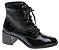 Bota Cadarço Verniz Preto Tabita - Imagem 1